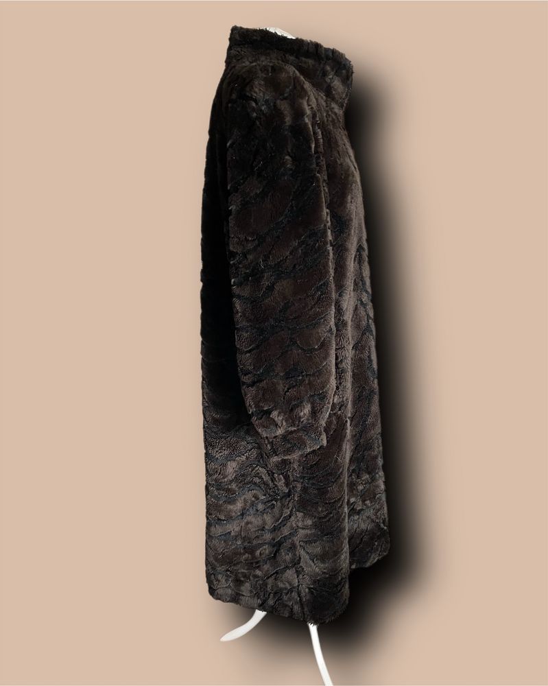 Sztuczne futro damskie płaszcz  vintage retro XL XXL 42 44