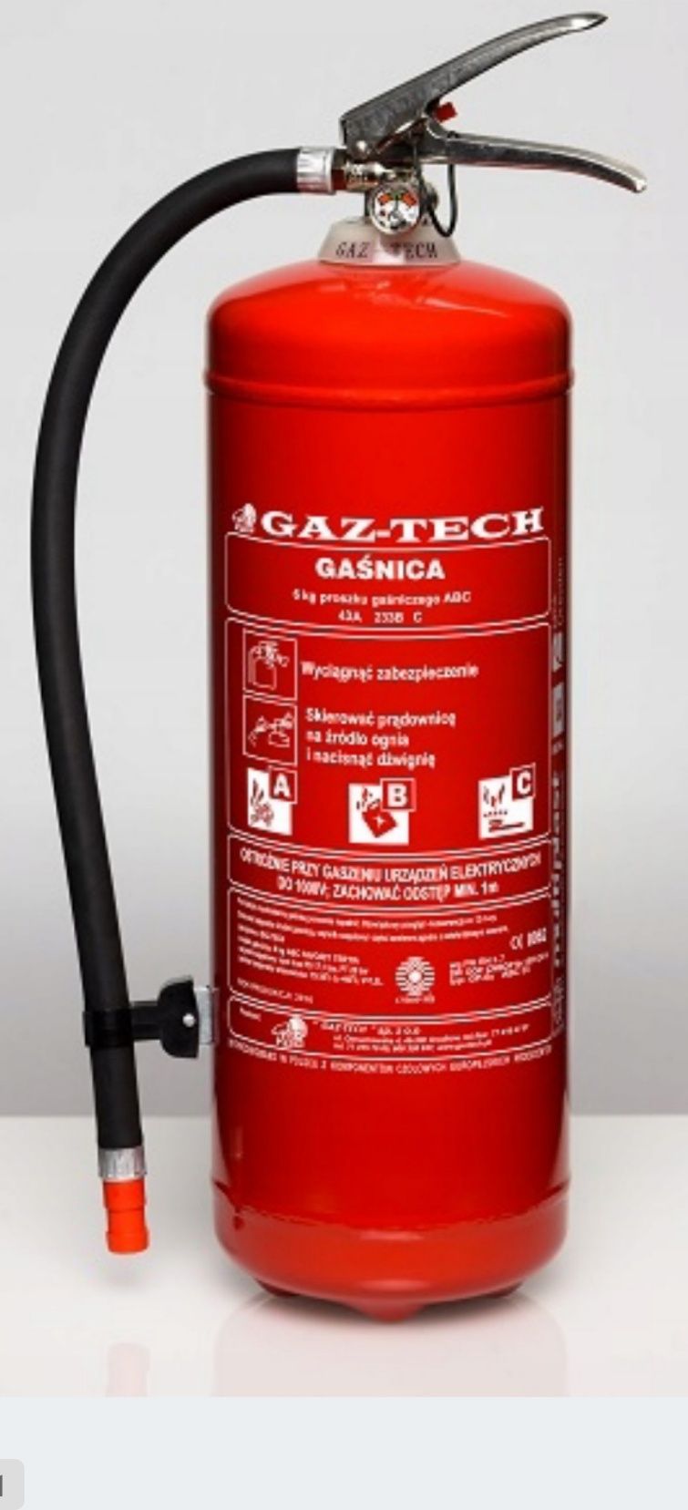 Gaśnica proszkowa gaz tech 6 kg typ ABC