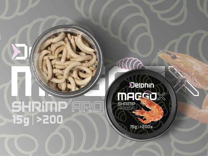 Sztuczna przynęta Biały Robak - Delphin MaggoX Pop Up