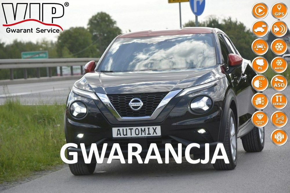 Nissan Juke 1.0Turbo nawi hak kamera gwarancja przebiegu bezwypadkowy Android Auto