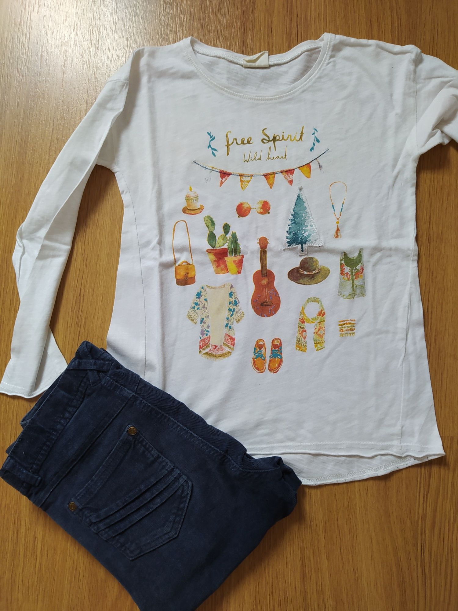 Conjunto blusa Zara 7 anos e calças Zippy 7/8 anos