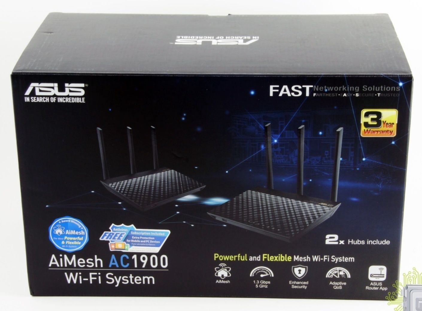 Asus AiMesh AC1900 WiFi система (RT-AC67U 2 Pack)
