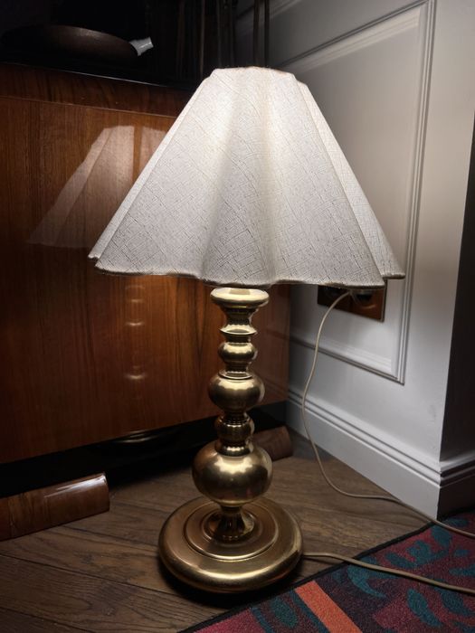 MS Belysning lampa stołowa mosiężna mosiądz vintage 1960