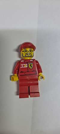 Lego figurka minifigurka rac032s F1 Ferrari Engineer 2 z naklejkami