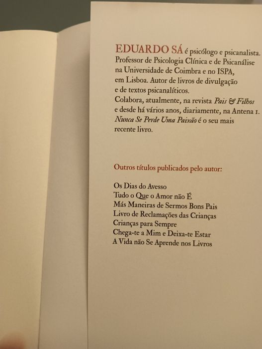 Nunca se Perde uma Paixão  -Eduardo Sá - Novo!*