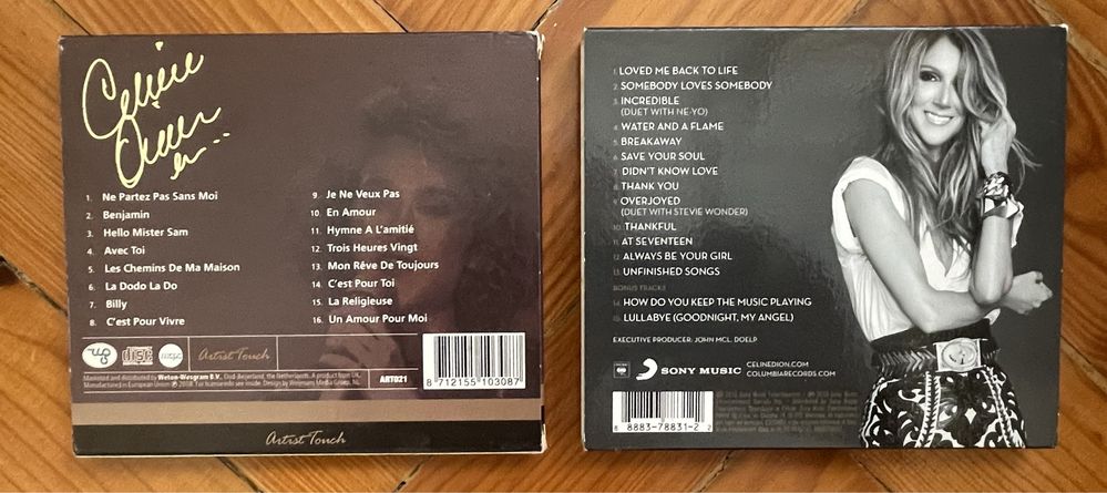 Cd’s e DVD’s musicais Celine Dion