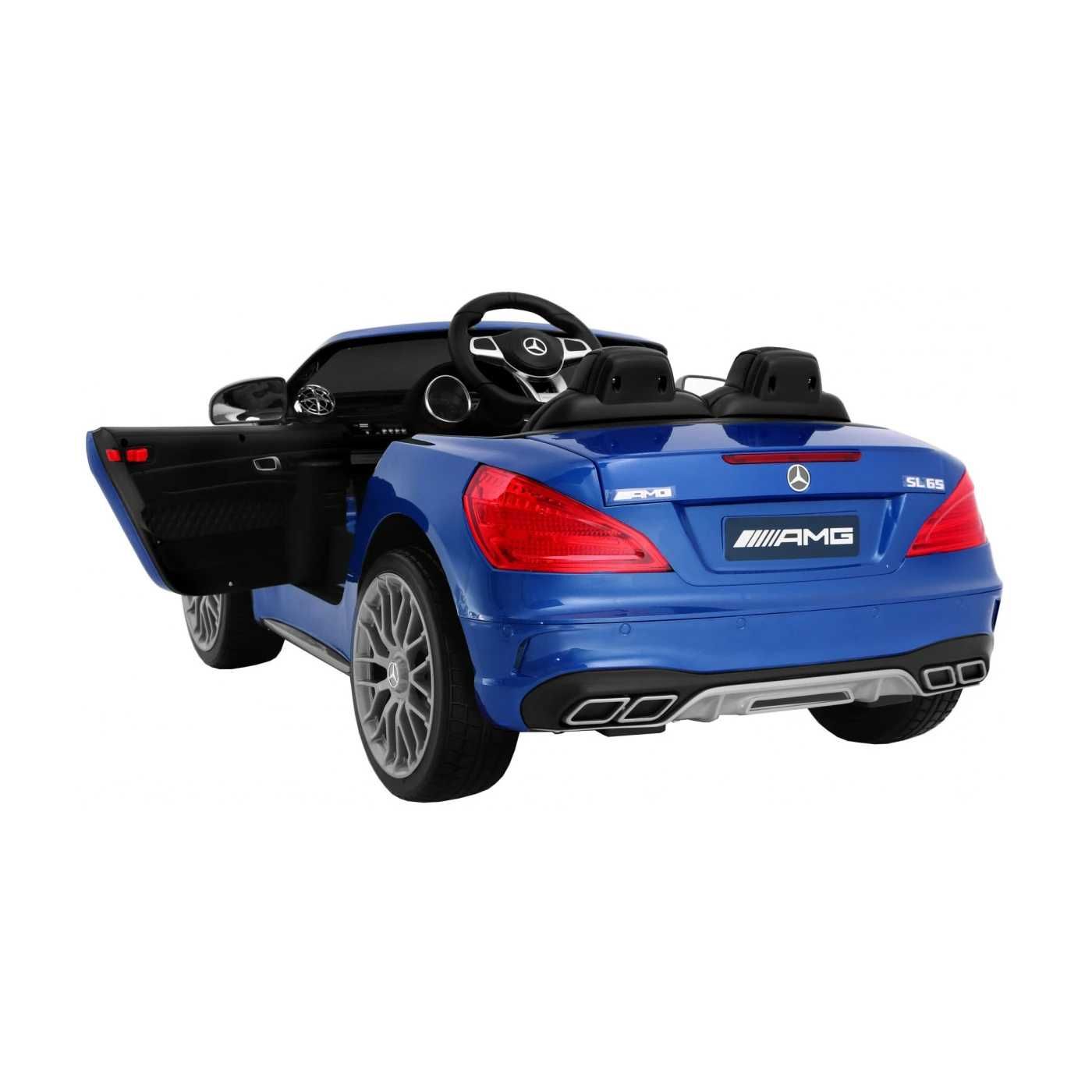 Mercedes AMG SL65 dla dzieci Lakier Niebieski Pilot MP3 LED