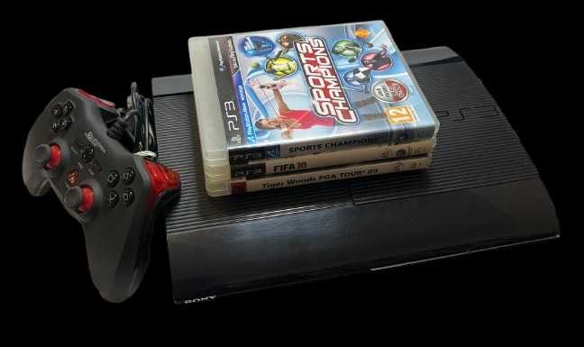 Konsola Sony Playstation 3 Super Slim 500 GB + pad + 3gry