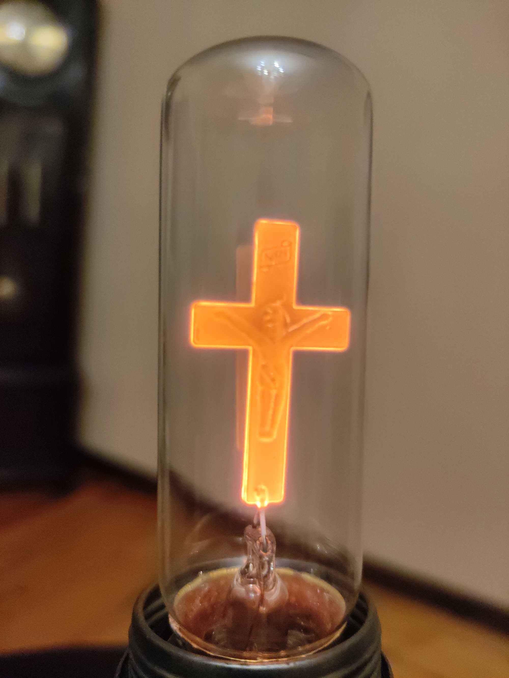 Żarówki tlące Neon Crucifix, płomyk i palnikowe na 230V, 50/60Hz