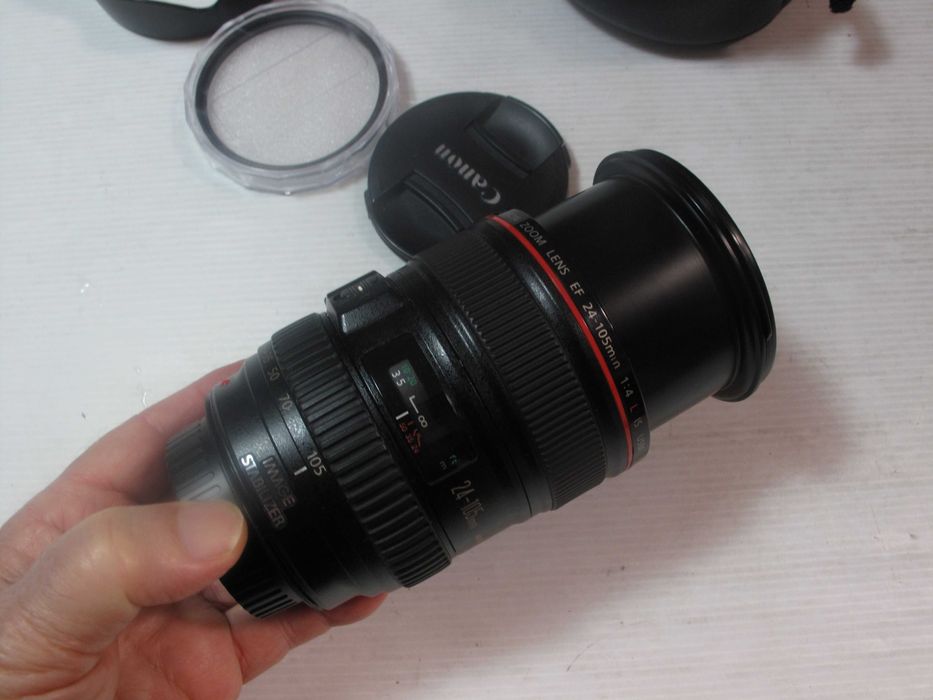 Canon 24-105 L IS completa com filtro estado TOP+TOP