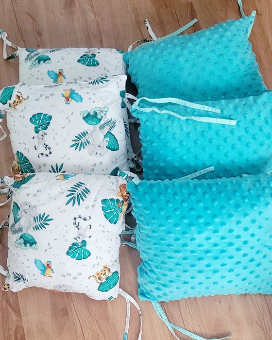 Komplet noworodkowy! Kokon, otulacz-rożek, ochraniacze-poduszki, kocyk