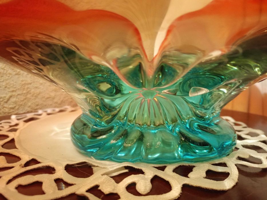 Wielka patera szkło barwione w masie Murano 40cm