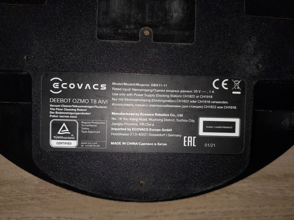 Robot sprzątający ecovacs deebot ozmo t8 aivi uszkodzony