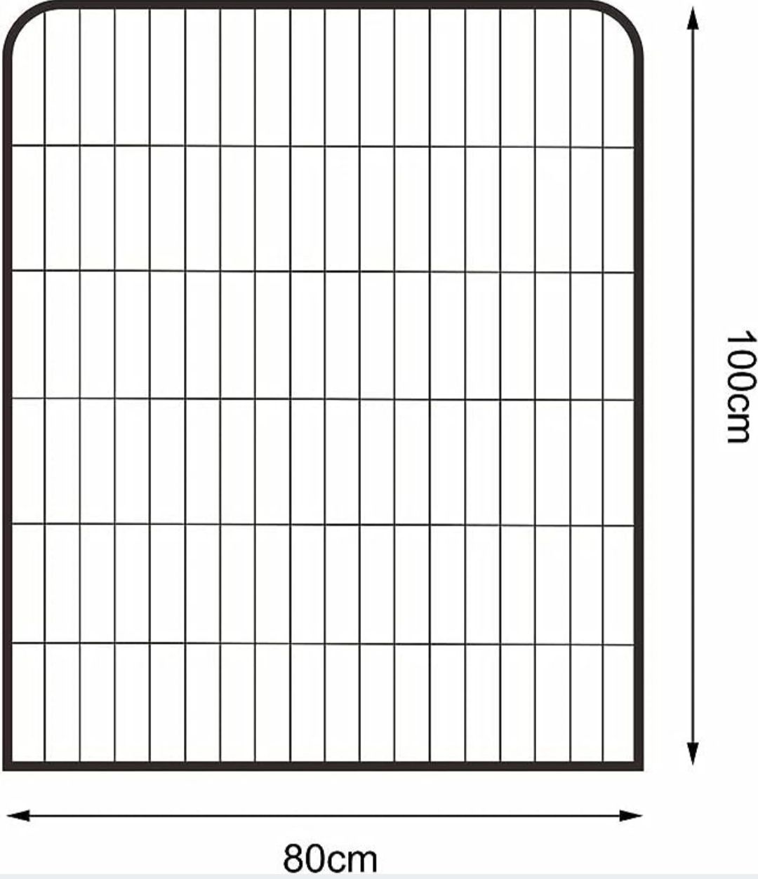 Klatka Kojec stal proszkowana 80 x 640 x 100 cm