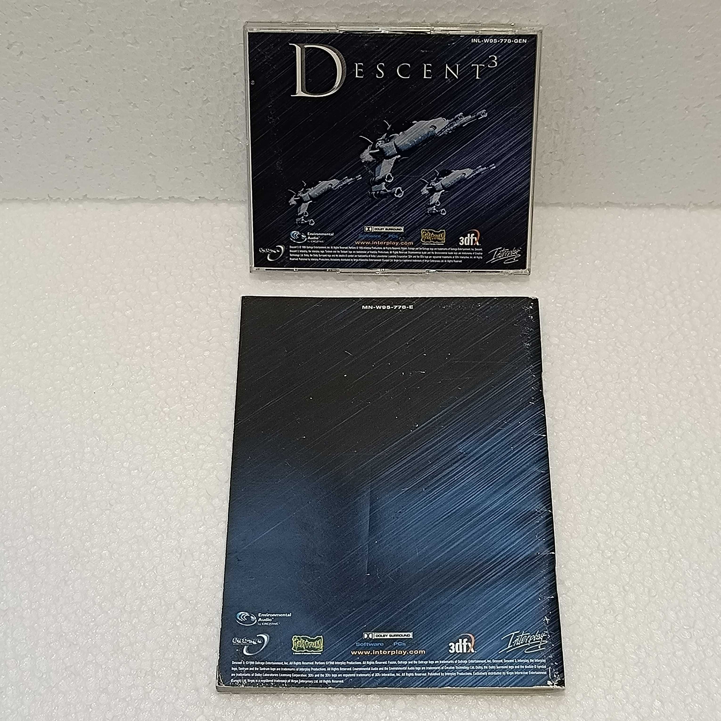 Descent 3 PC CD Rom - Jewel Case com 2 Discos + Manual