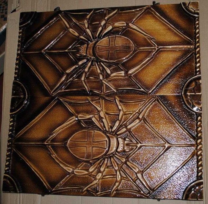 Подарунок руч роботи нарди павуки 60см. Нарды паук подарок муж.