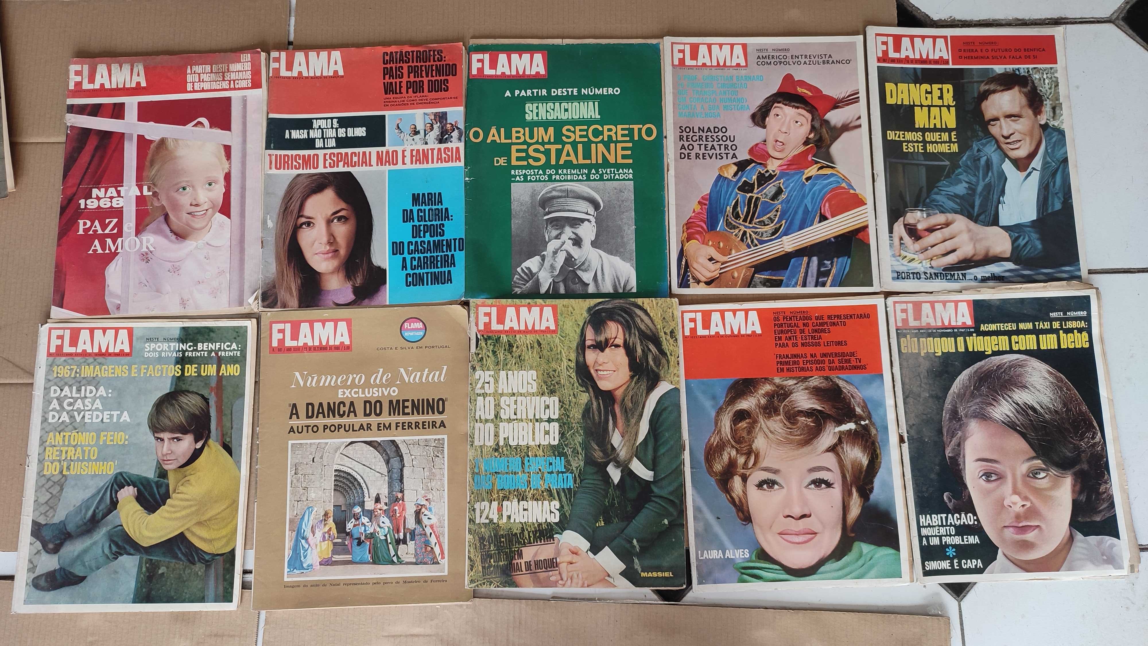 Lote 50 Revistas Flama - Anos 60