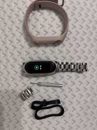 Smartwatch zegarek sportowa opaska Xiaomi Mi band 4 srebrna bransoleta