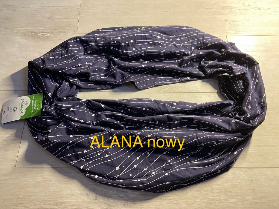 Alana nowy z metką granatowy  komin szal szalik damski bawełna