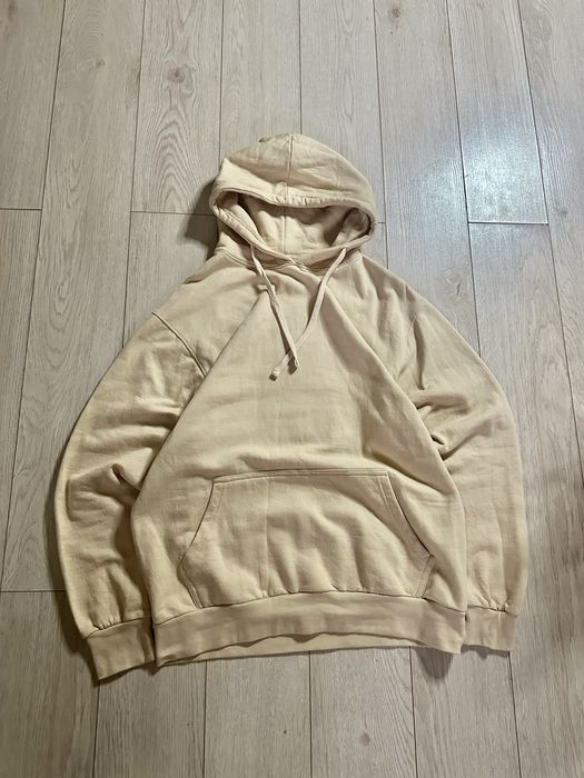 Худі кофта з капюшоном чоловіча бежева м л m l оверсайз oversize