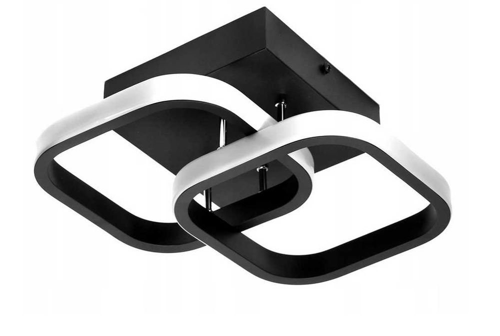 Lampa sufitowa Kinkiet PLAFON Ring Żyrandol LED 20W czarna black