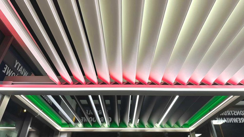 Pergola tarasowa lamelowa