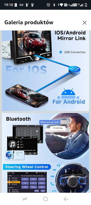 Radio samochodowe multimedialne 1 din