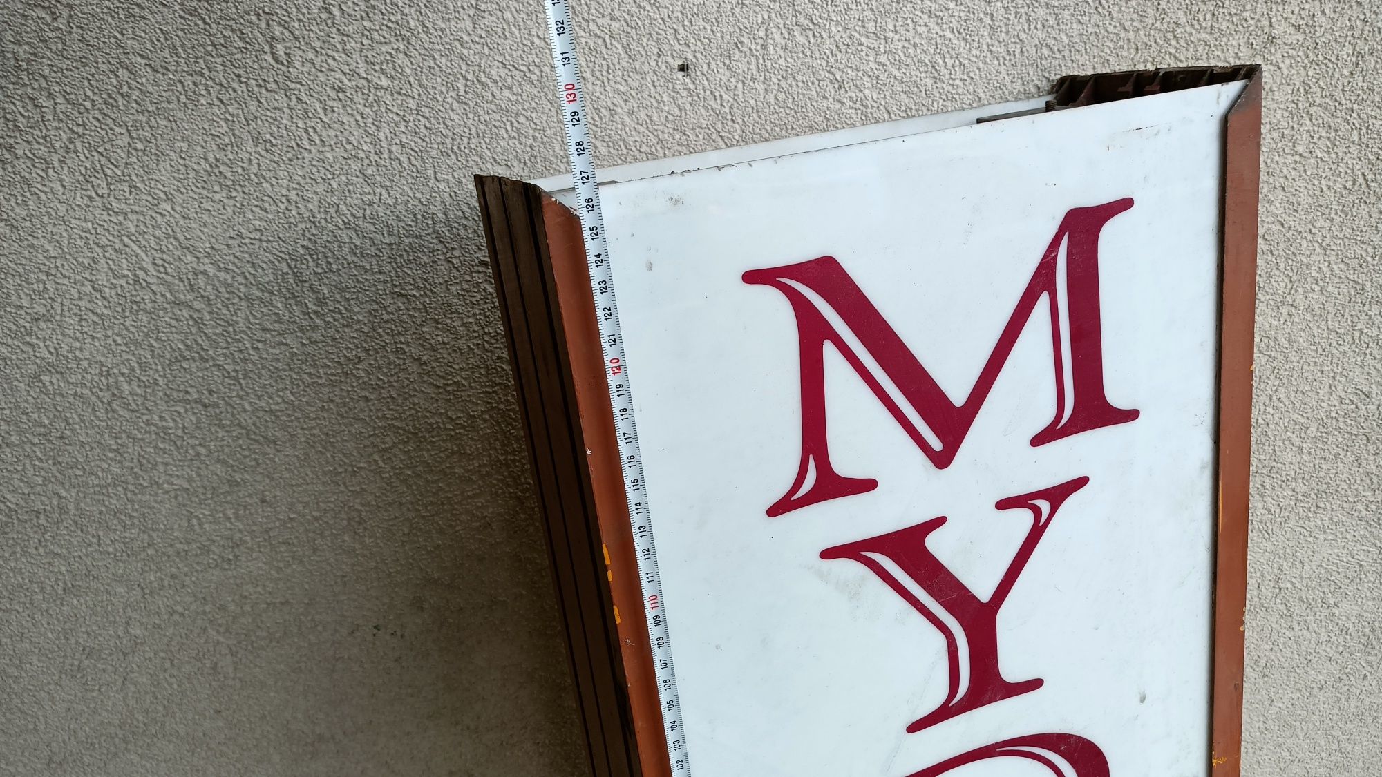 Stary Szyld Reklama podświetlana Mydlarnia Duży neon baner PRL