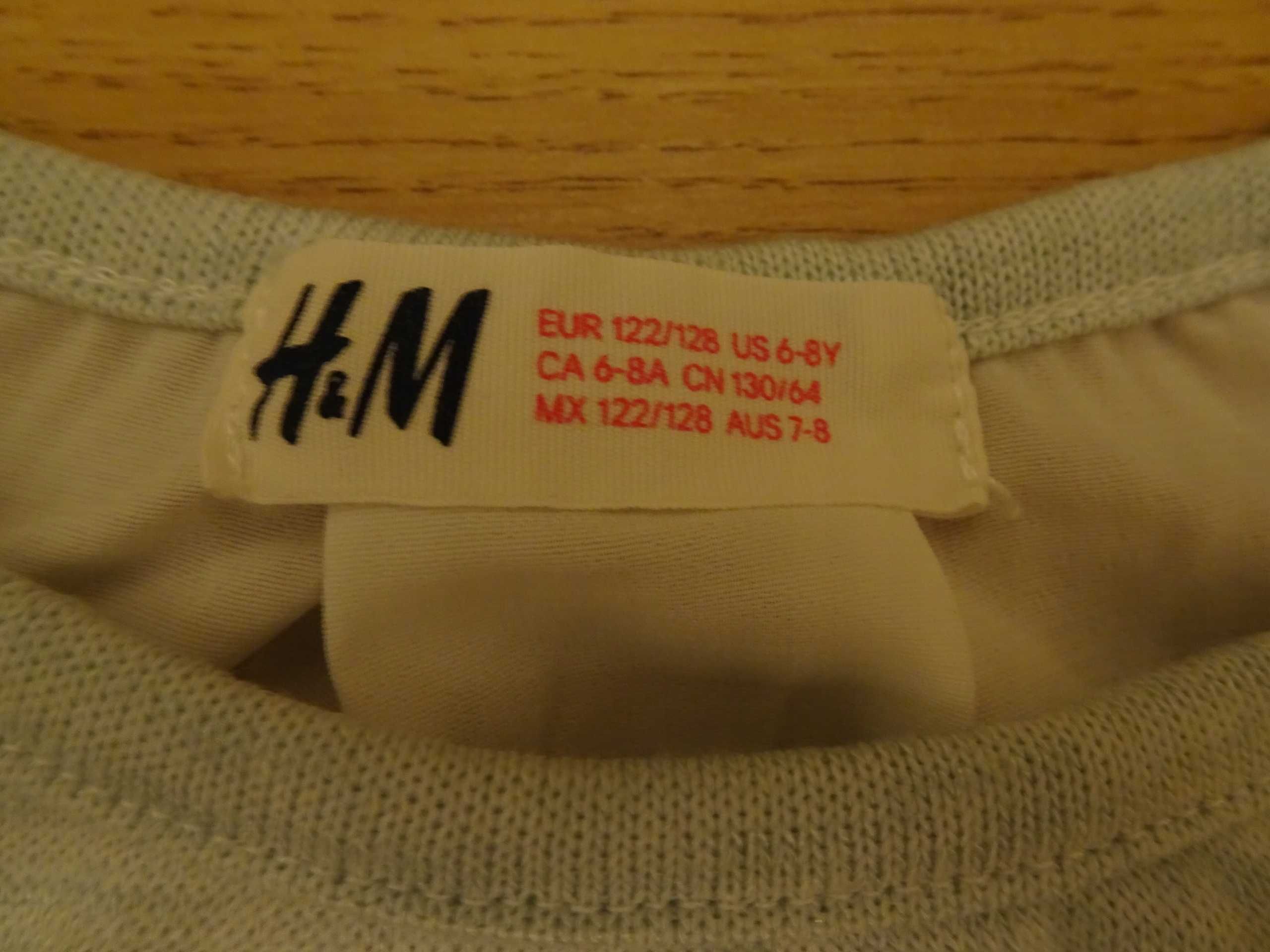 H&M bluzka dzianinowa dziewczęca 7/8 lat r.122/128