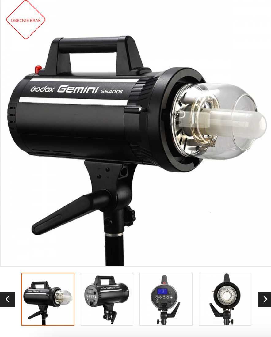 nowa lampa błyskowa Godox Gemini GS-400II  - 1 szt