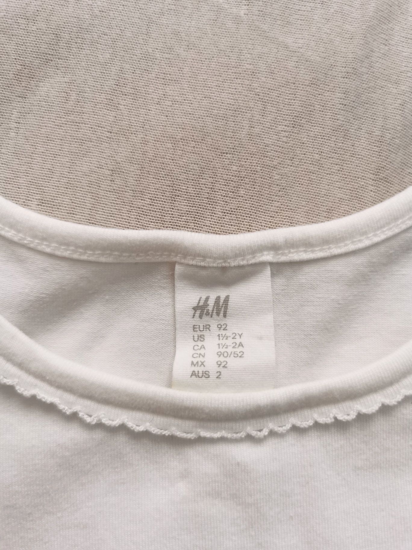 Sukienka biała elegancka H&M, r. 92