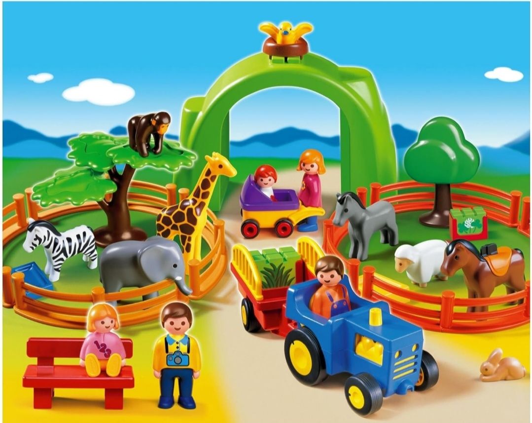 Playmobil 1.2.3 Moje duże zoo 6754 zwierzęta farma zestaw