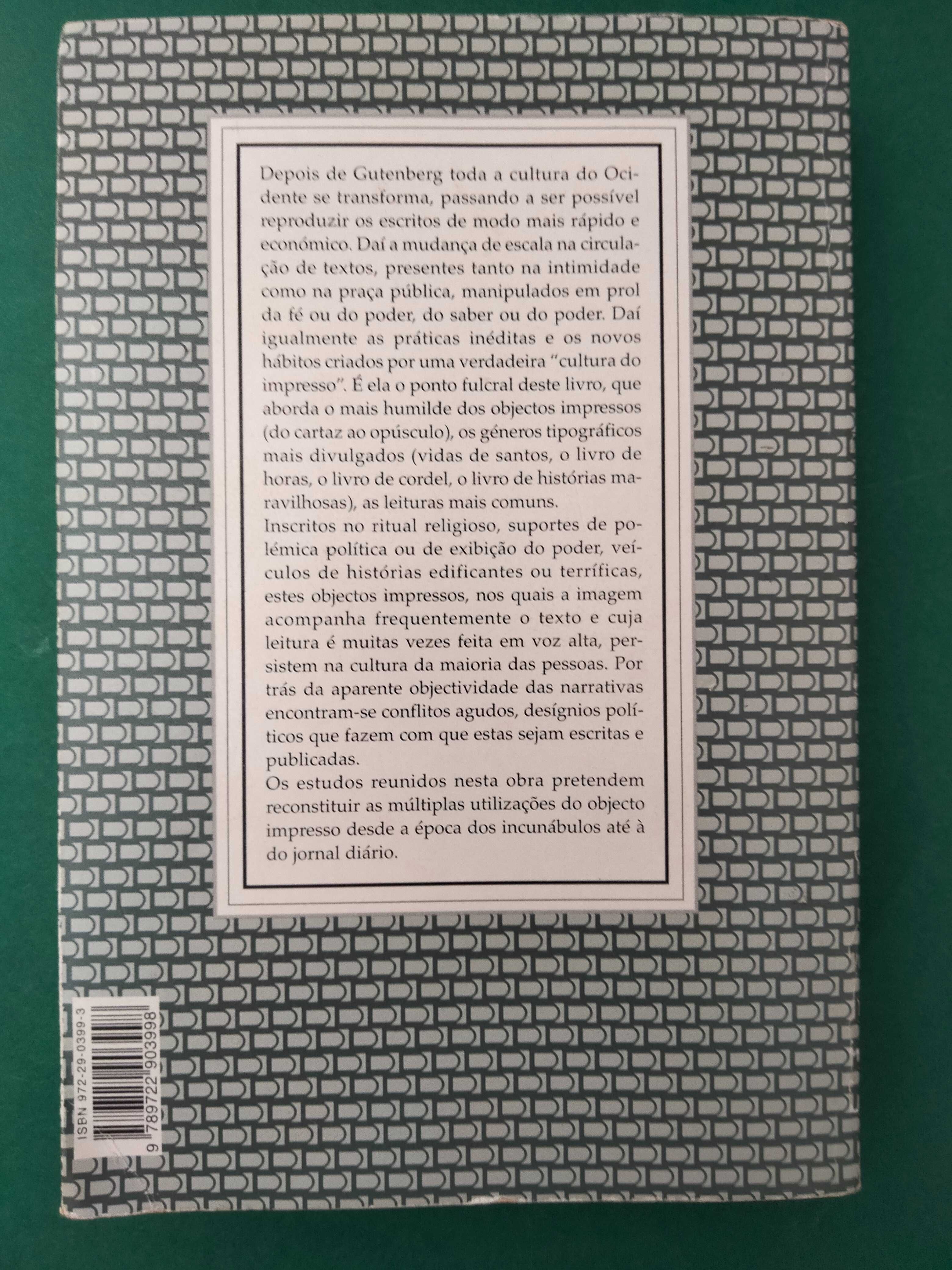 As Utilizações do Objecto Impresso (Séculos XV-XIX) - Roger Chartier