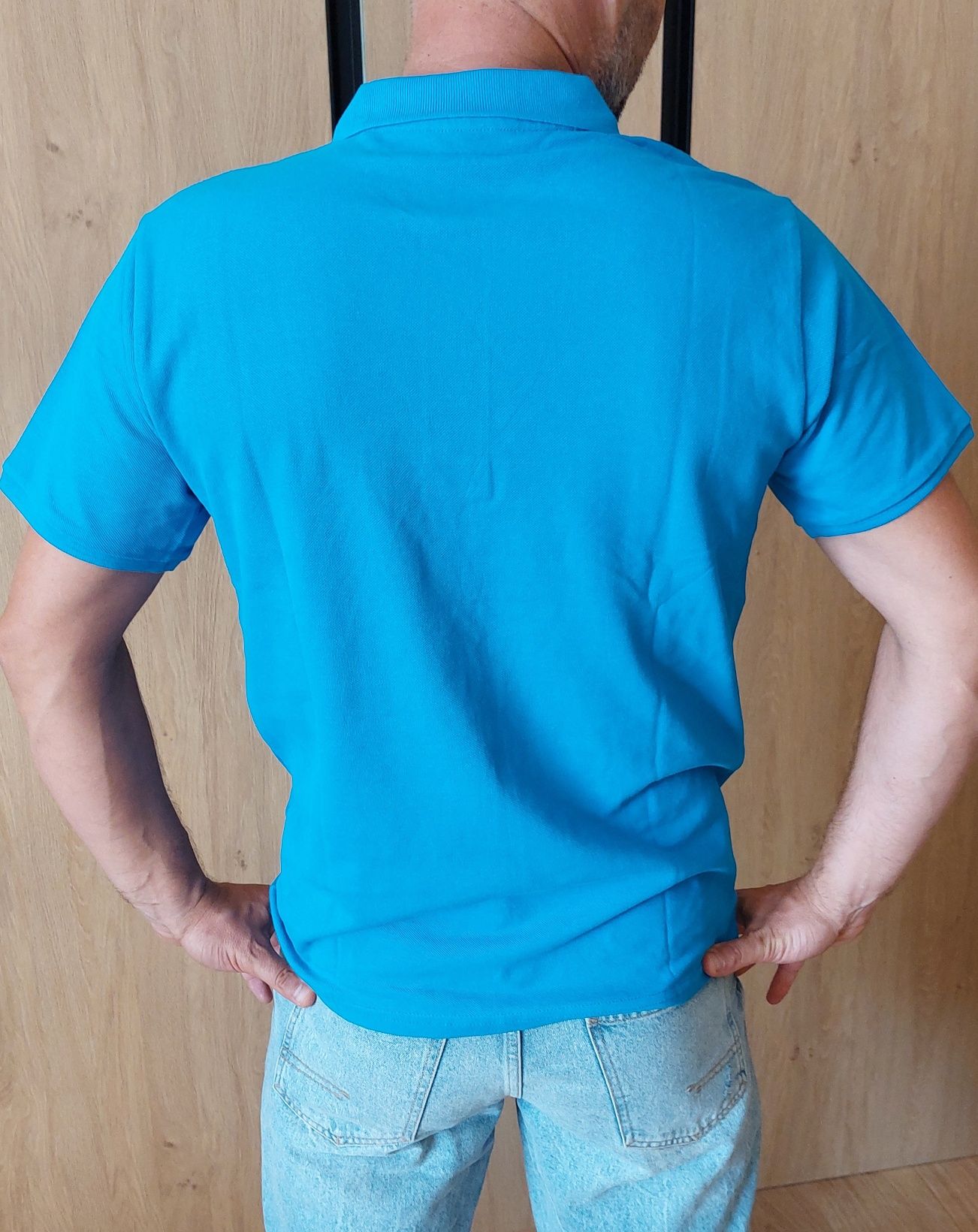 Polo koszulka T-shirt niebieska nowa M högert Tobias