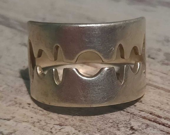 Готическое кольцо - Бритва. Серебро 925 пробы