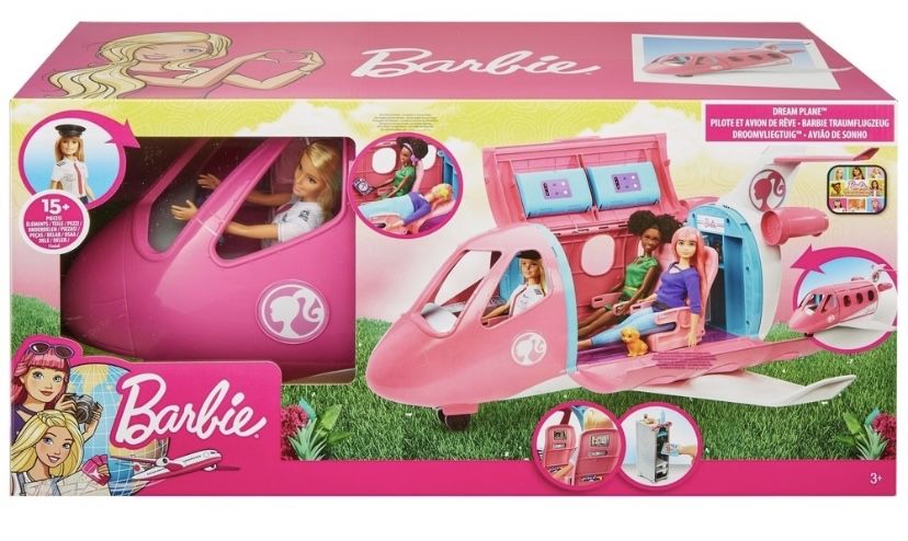 Великий літак Барбі з лялькою пілотом mattel dream plane Barbie pilot