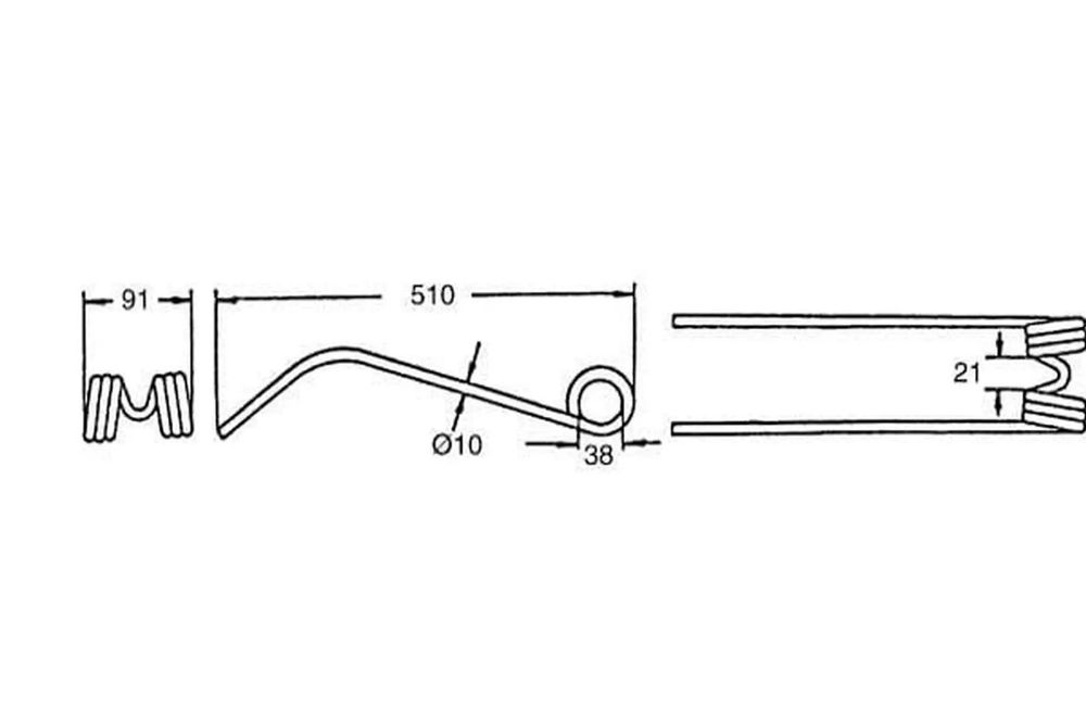 Palec zgrabiarki Niemeyer kompletny RS 311D 310D 320D 330D 550D i inne