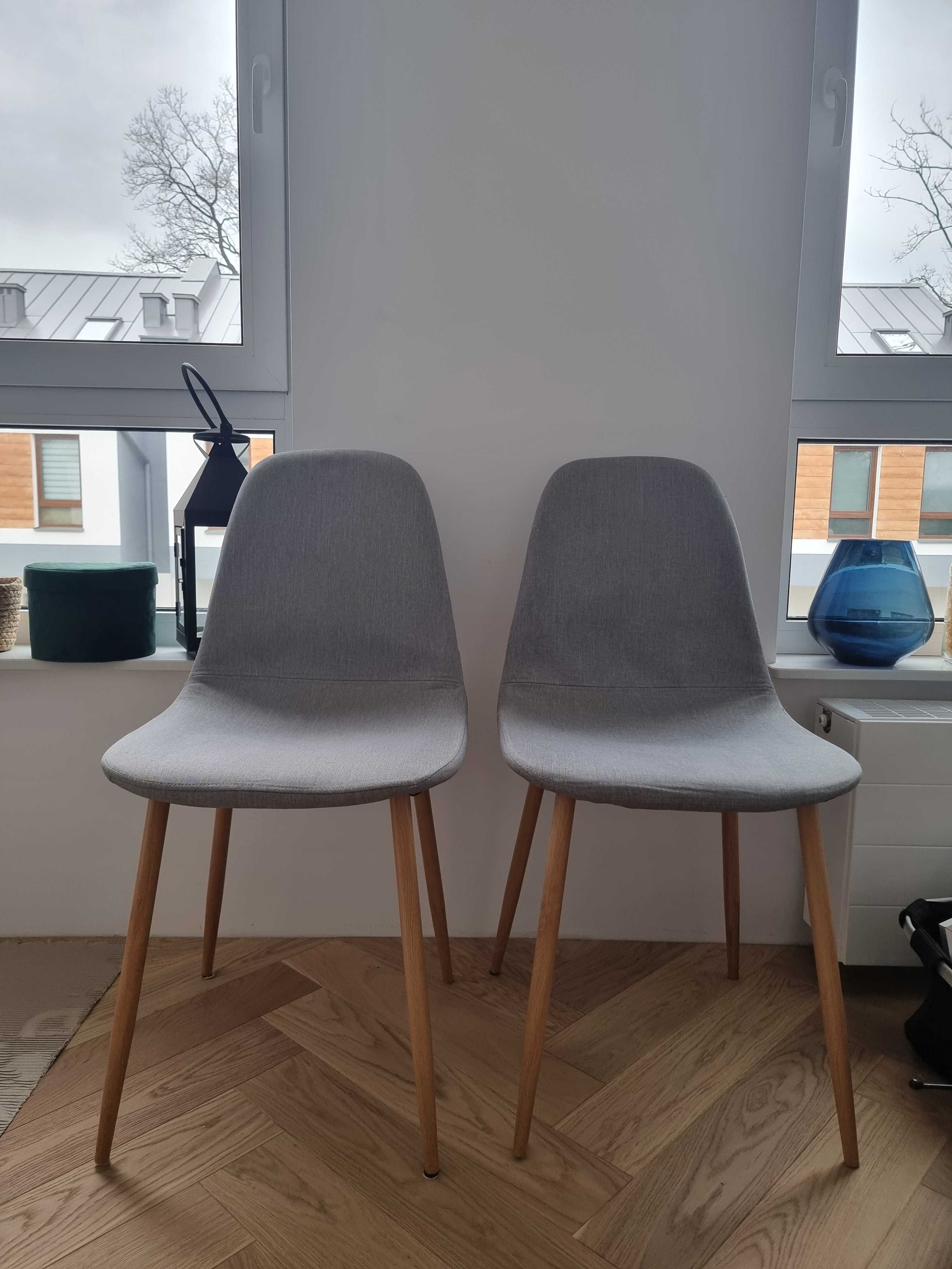 2 (dwa ) szare krzesła