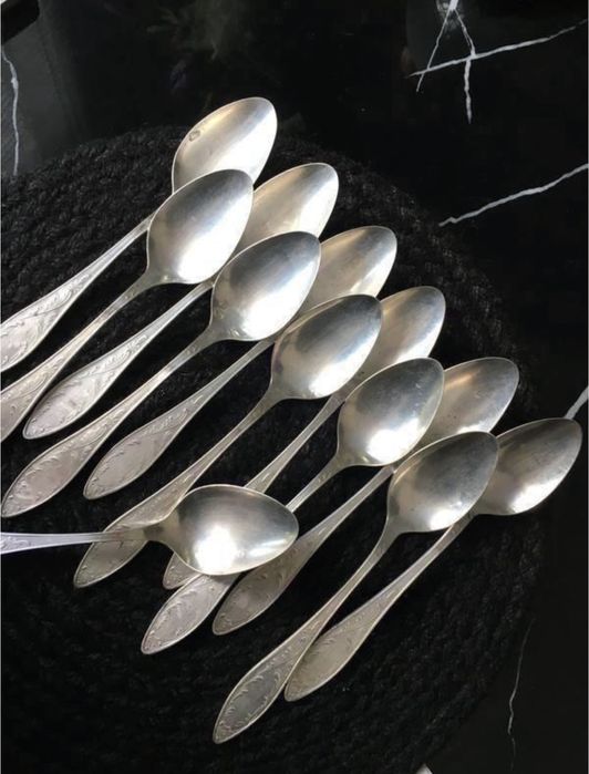 Срібні ложки з нейзильберу 12 шт. МНЦ