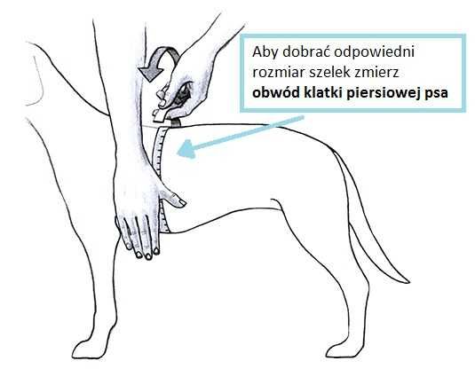 SZELKI dla psa TRE PONTI  75-95 cm - czarno-szare Z ODBLASKAMI mocne