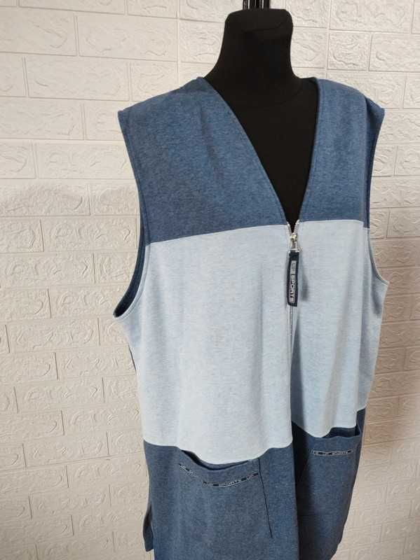 Kamizelka bezrękawnik zapinany oversize rozmiar 48