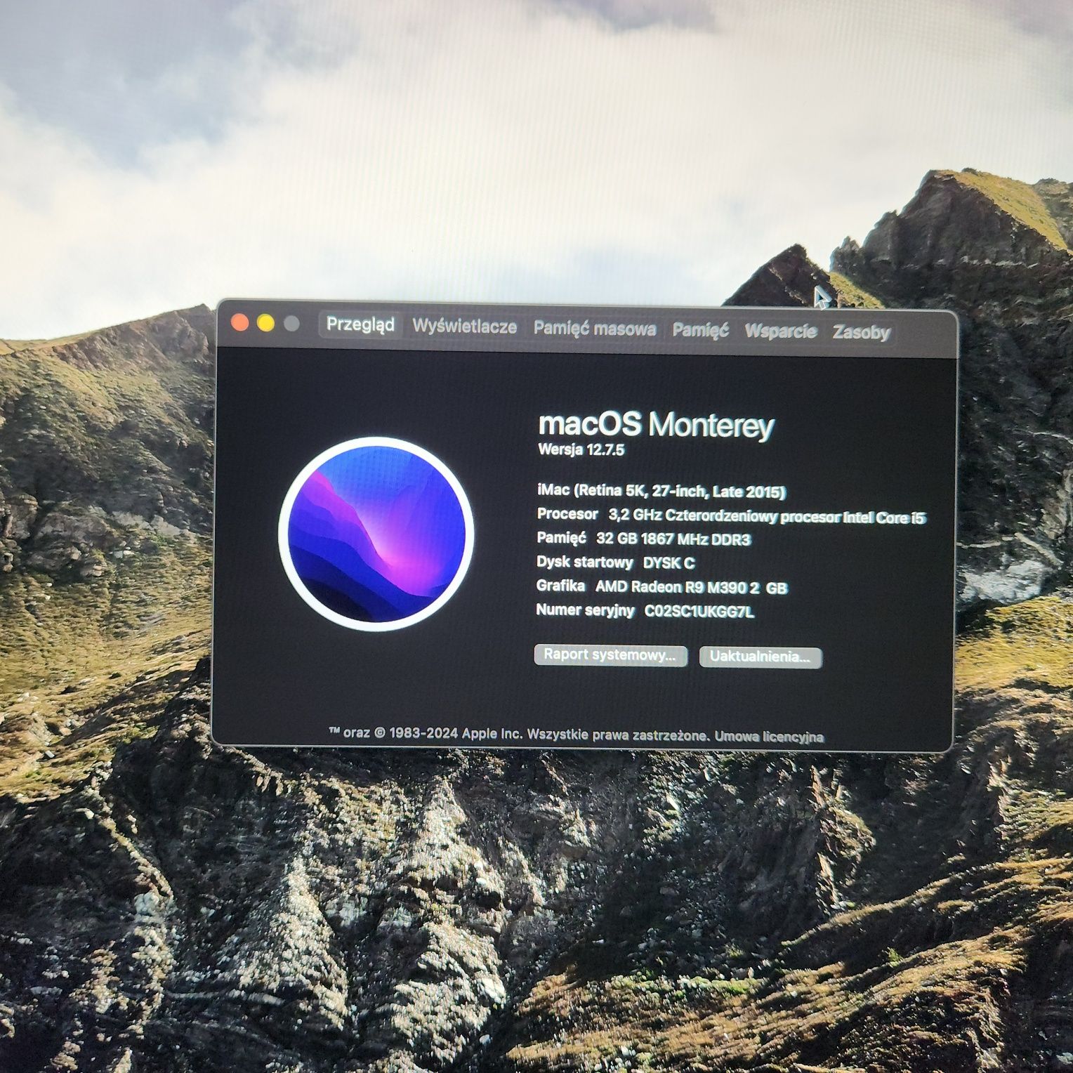 Imac 17.1 retina 5k 27 cali