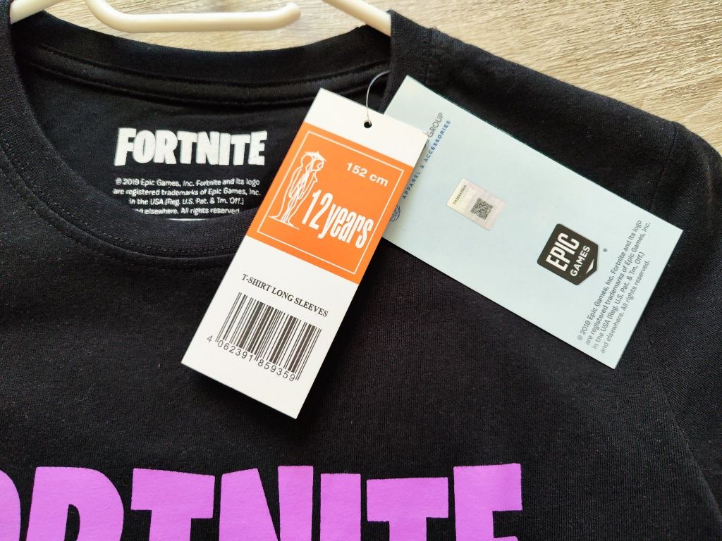 Koszulka bawełniana z długim rękawem dla fanów Fortnite, rozmiar 152 c