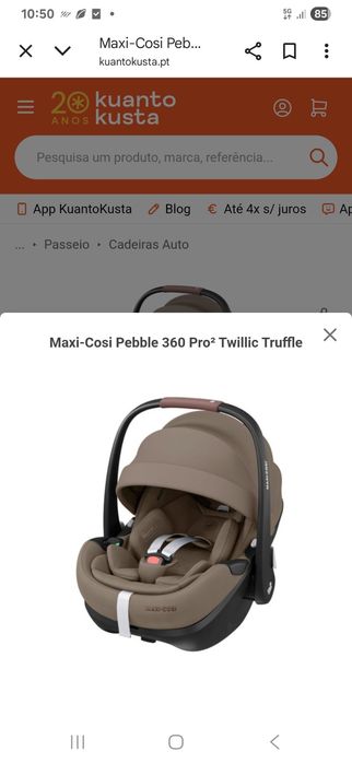 Babycoque Maxicosi Pebble 360 Pro + Base Isofix Familyfix 360