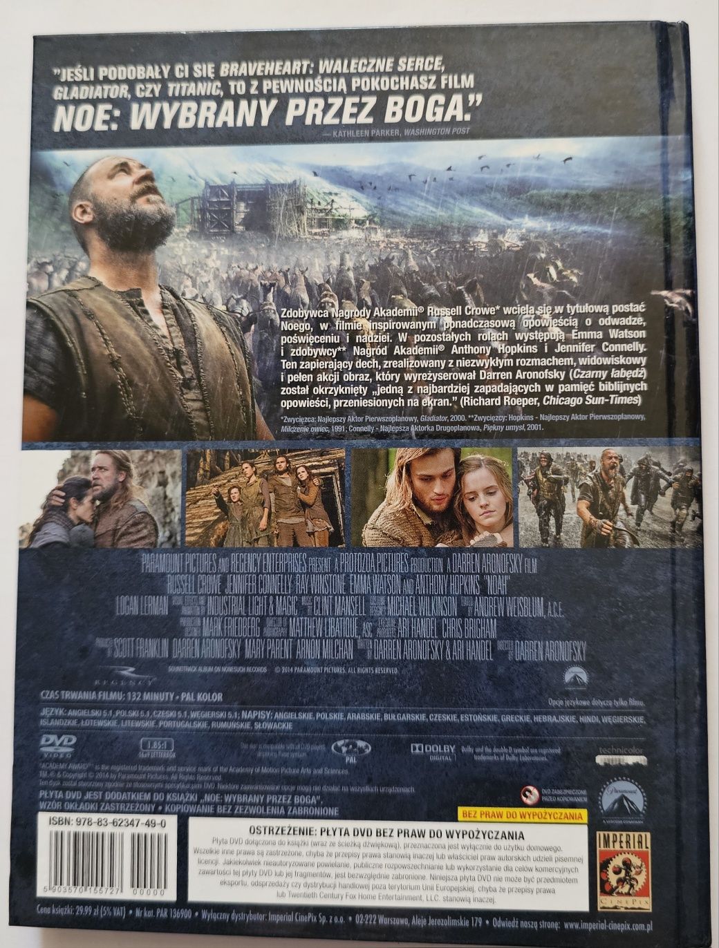 Noe Wybrany przez Boga film dvd Russel Crowe