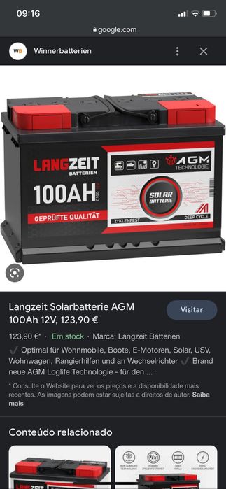 BATERIA SOLAR 86 amp c10 (115 amp c100 ),