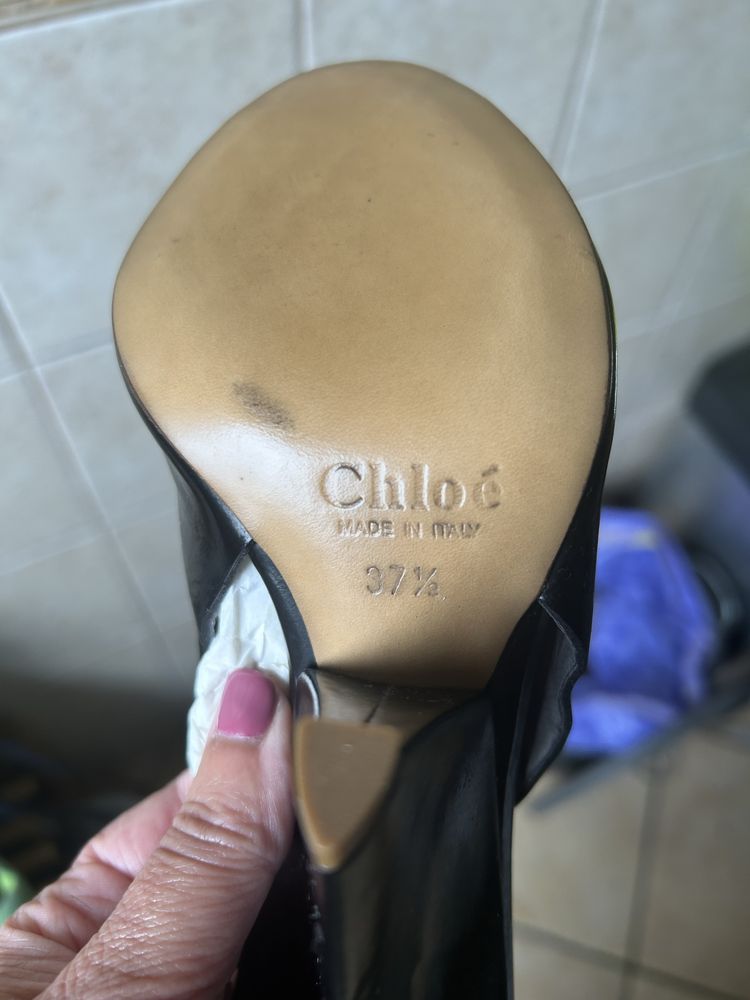 Sandalias pretas da Chloe