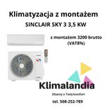 Klimatyzacja z montażem Sinclair Sky Gliwice Chorzów Katowice Rybnik