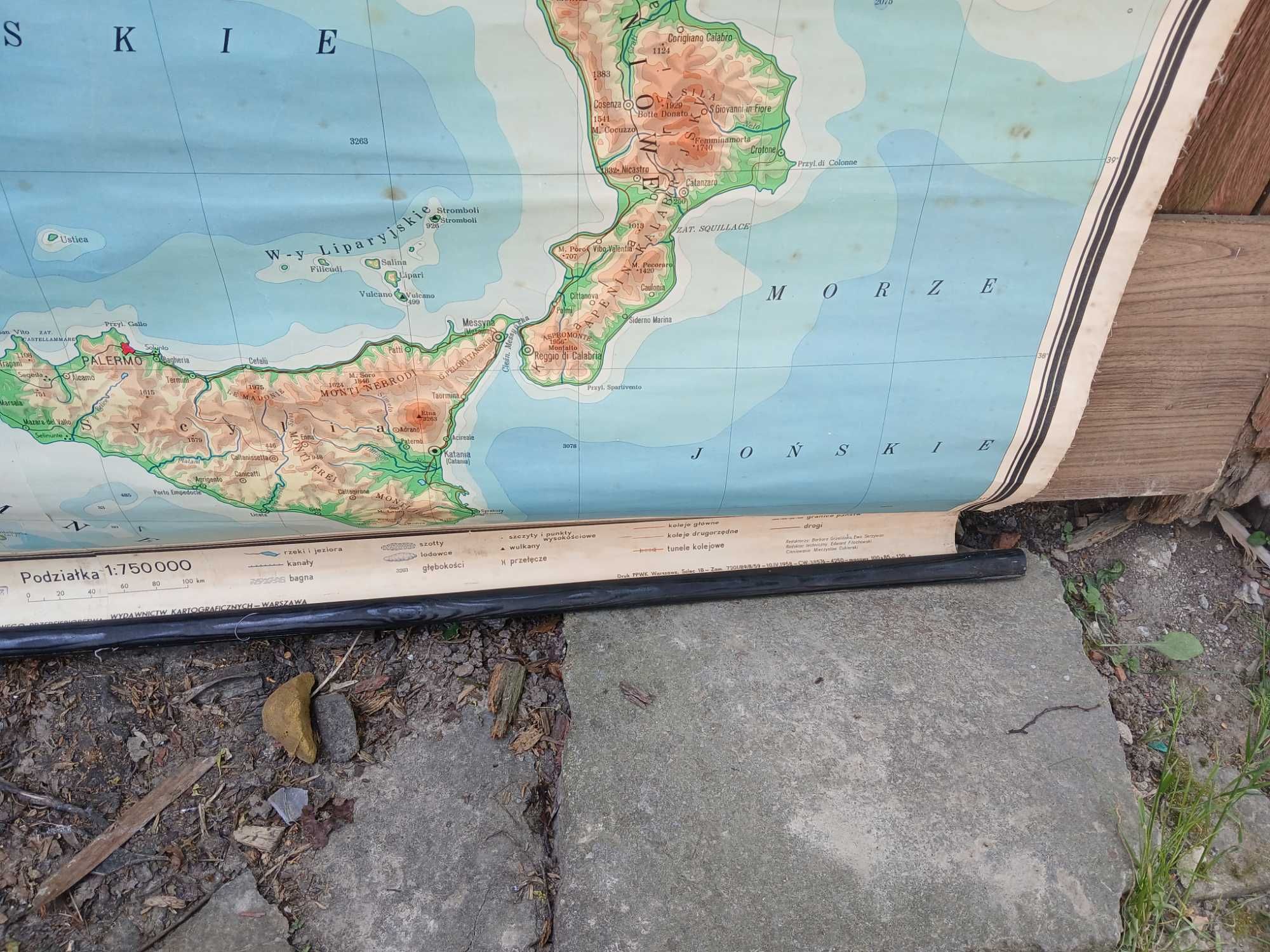 Mapa szkolna plotno