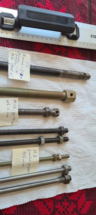 Болт М16-1шт.и другие з заводским покритием и без  покрытия